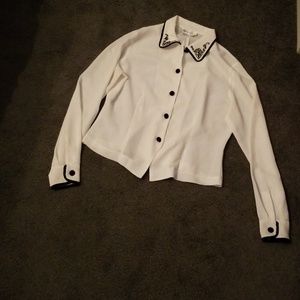 Beautiful blouse with velvet type trim